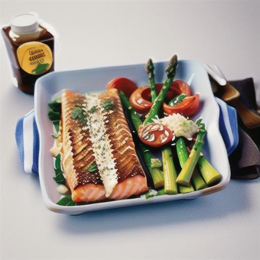 Crispy salmon with poor man's parmesan