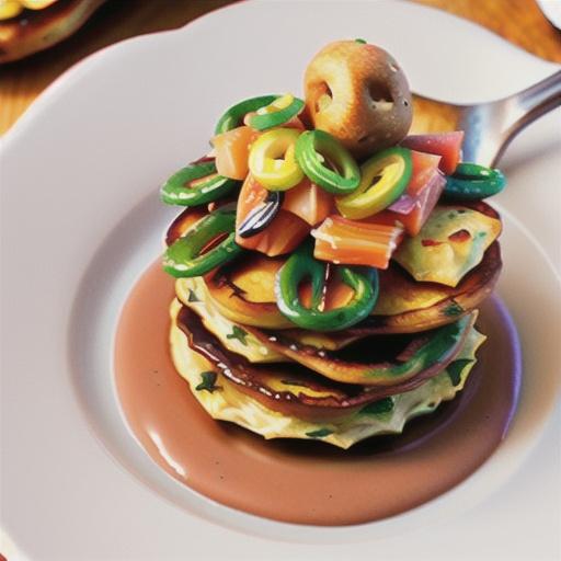 Potato pancakes with smoked salmon