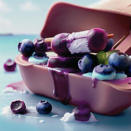 Frozen Blueberry Yogurt Pops