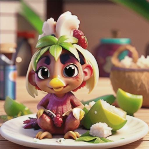 Easy Raspberry Chicken with Coconut Rice