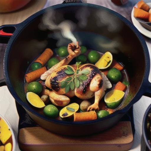 Dutch Oven Orange Roast Chicken