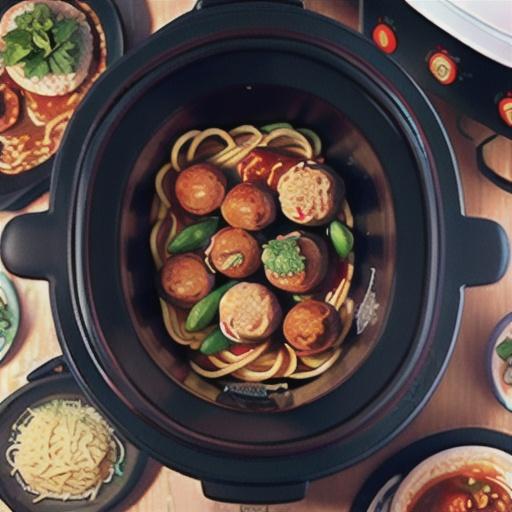 Slow Cooker Spaghetti and Meatballs