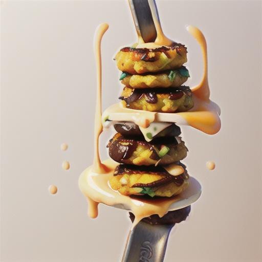 Nashi fritters with spiced cream