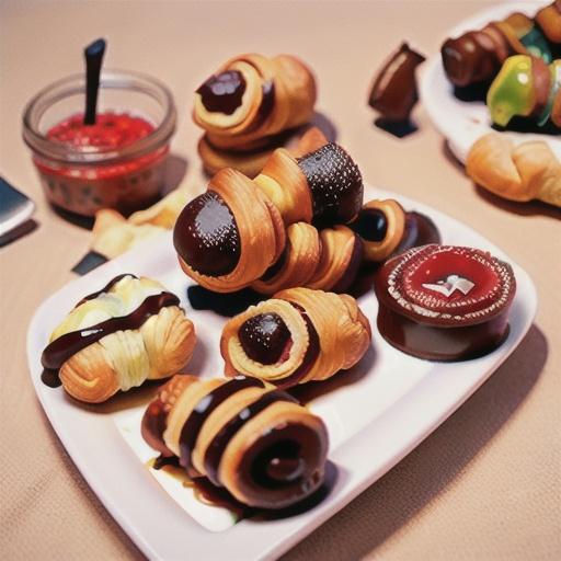 Air Fryer Mini Croissants with Nutella and Jam