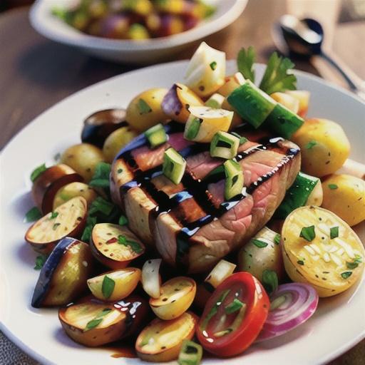 Grilled Steak and Potato Salad