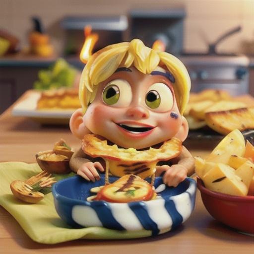 Grilled Savory Cheese Potatoes