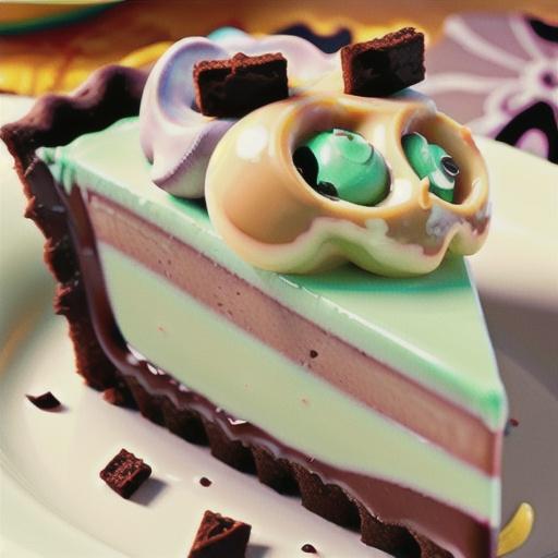 Creamy Mint Brownie Pie