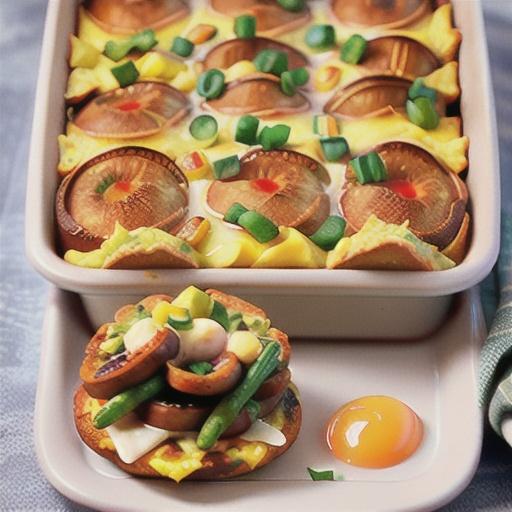 Bagel Breakfast Casserole with Sausage, Egg, and Cheese