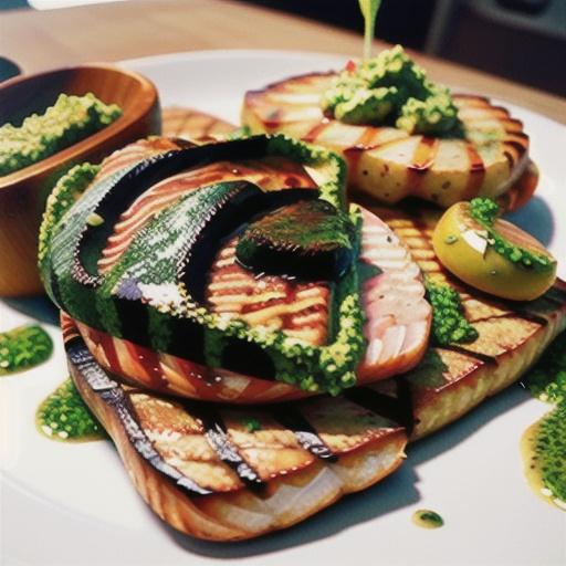 Grilled Salmon With Pesto Crust