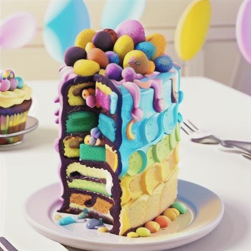 Surprise-Inside Easter Candy Layer Cake