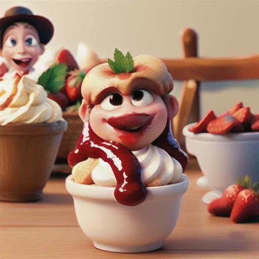 Almond Shortcake with Strawberry-Rhubarb Sauce