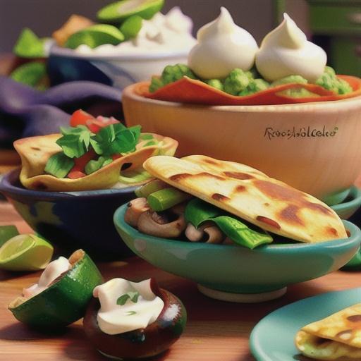 Spinach and Mushroom Quesadillas