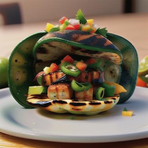 Grilled Swordfish Tacos with Tomatillo-Mango Salsa