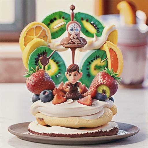 Summer fruit pavlova