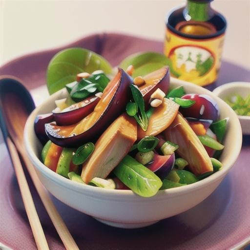 Chinese duck and plum salad