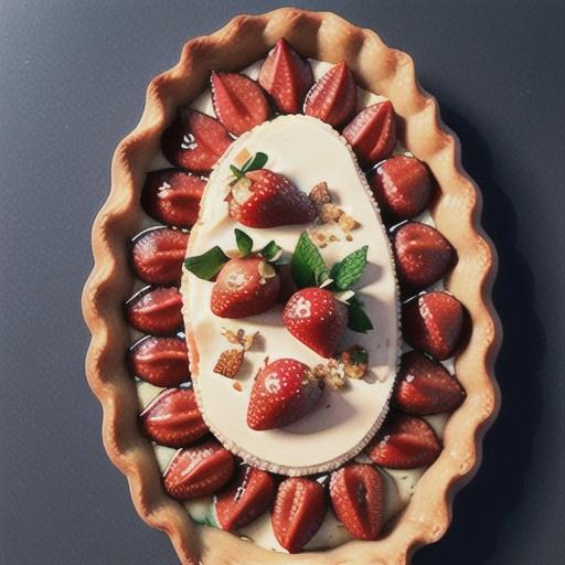 Strawberry frangipane tart