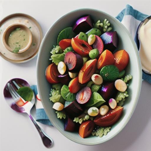 Warm freekeh and roasted beetroot salad