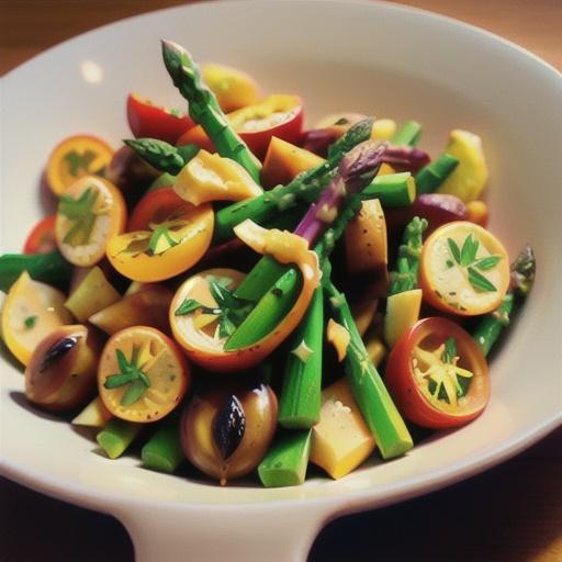 Roasted Asparagus and Yellow Pepper Salad