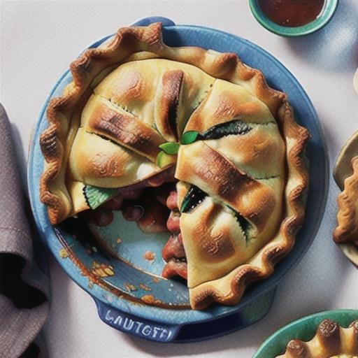 Family beef and mushroom pie