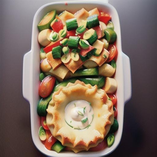 Turkey and Veggie Alfredo Pot Pie