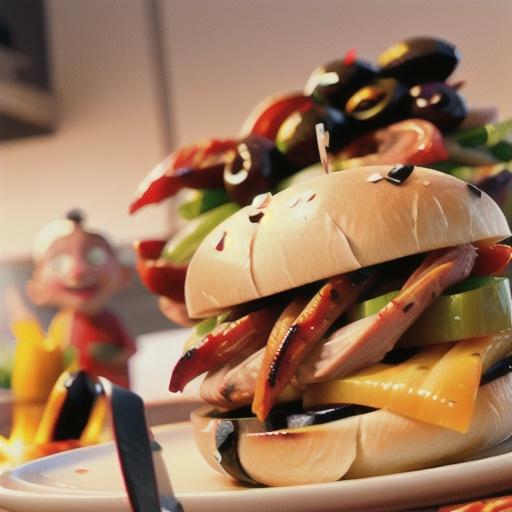 Grilled Chicken and Sun-Dried Tomato Subs