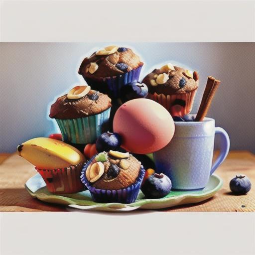 Banana Blueberry Muffins