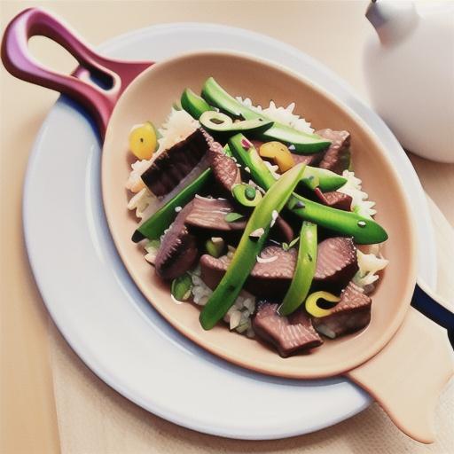 Sizzling beef with sesame rice