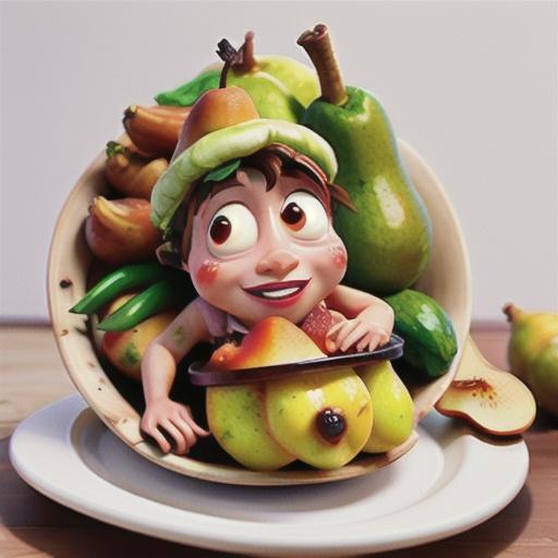 Roast pork fillets with stuffed pears