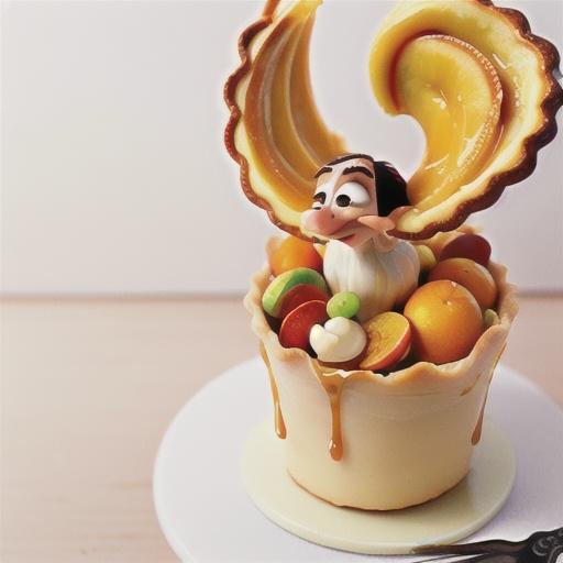 White chocolate and cardamom tart with syrupy mandarins