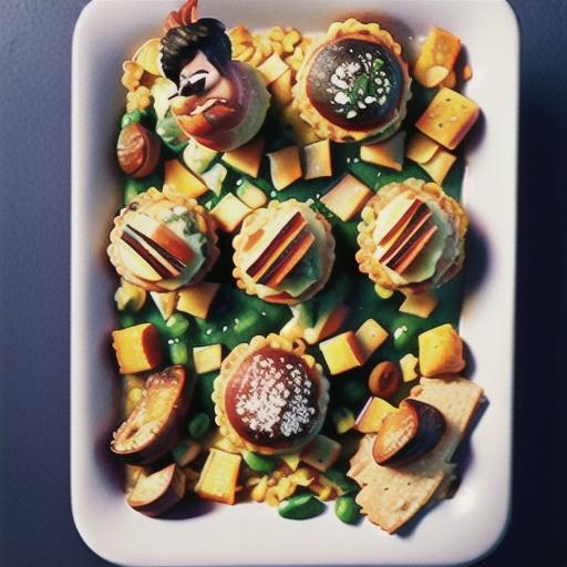 Roast chicken savoury crumble