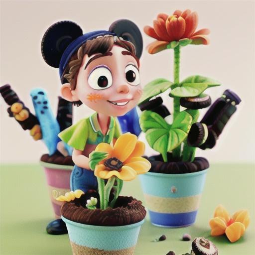 Oreo dirt flower cups