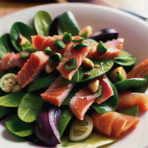 Asian-style gravlax salad