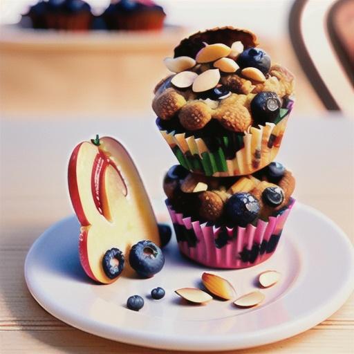 Almond and blueberry crumble muffins