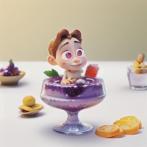 Sparkling grape jelly with panna cotta