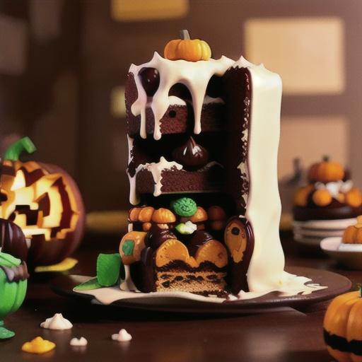 Inside-Out Chocolate Truffle Pumpkin Cake