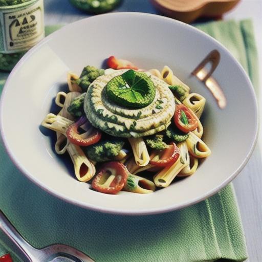 Pesto, rocket and bacon pasta