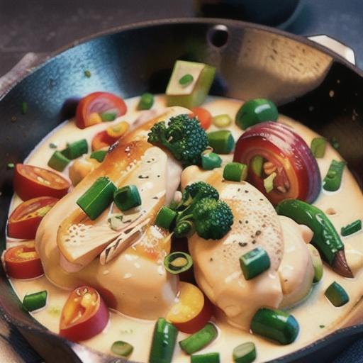 One Pan Cheesy Chicken and Vegetables