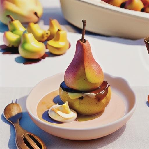Baked pears with spiced mascarpone