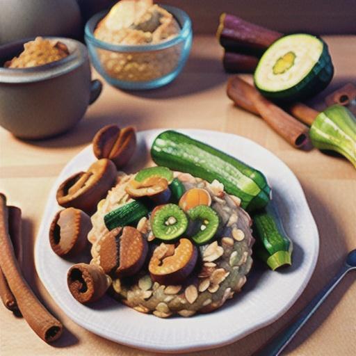 Cinnamon Oatmeal Zucchini Cookies