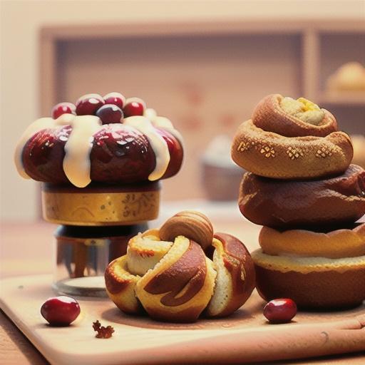 Cranberry & cinnamon swirl buns