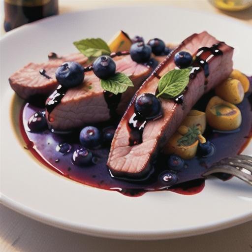 Rack of Lamb with Blueberry Sauce
