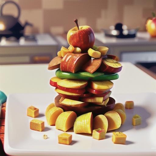 Caramelised apples with sweet tortillas