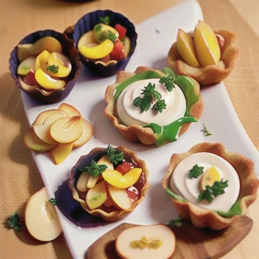 Warm Brie and Pear Tartlets