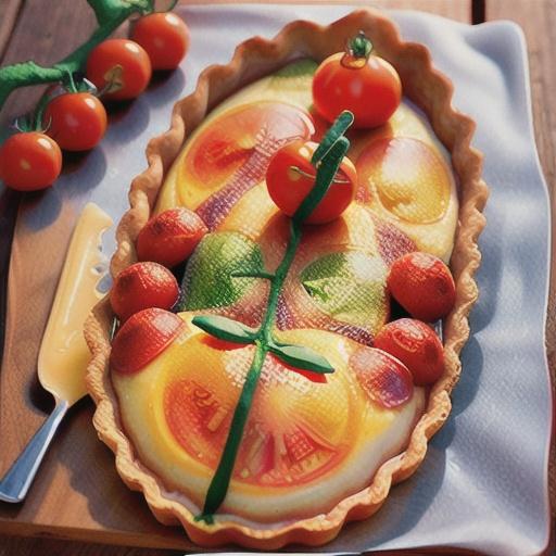 Swiss cheese and tomato tart