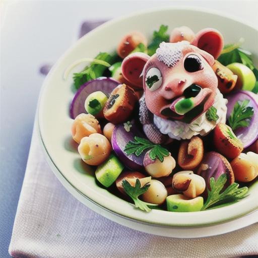 Lamb, parsley and chickpea salad