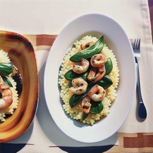 Grilled Shrimp with Lemon Pepper Couscous