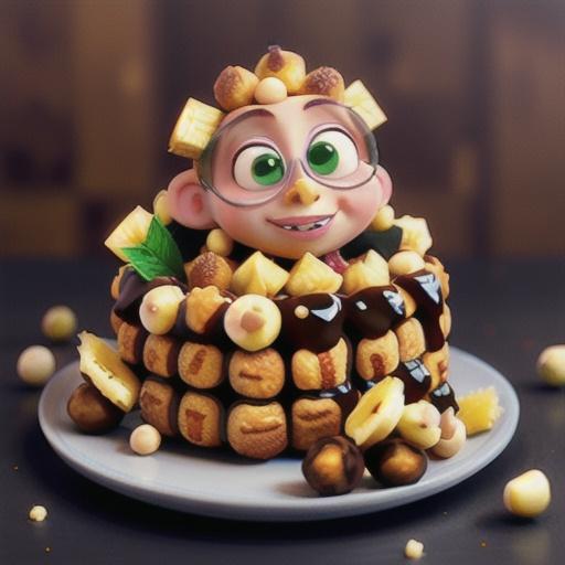 Rum and pineapple monkey bread with spiced candied macadamias