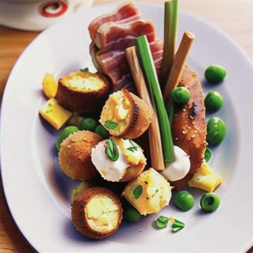 Bacon and cheese croquettes