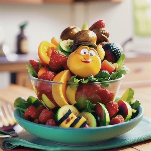 Mixed Greens with Fruit and Raspberry Dressing