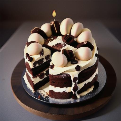 Baileys brownie cake with cheesecake icing